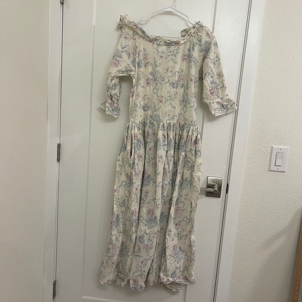 Vintage Eileen West Nightgown Frills Ribbon Cottagecore GrandmaCore Chic - Picture 7 of 10